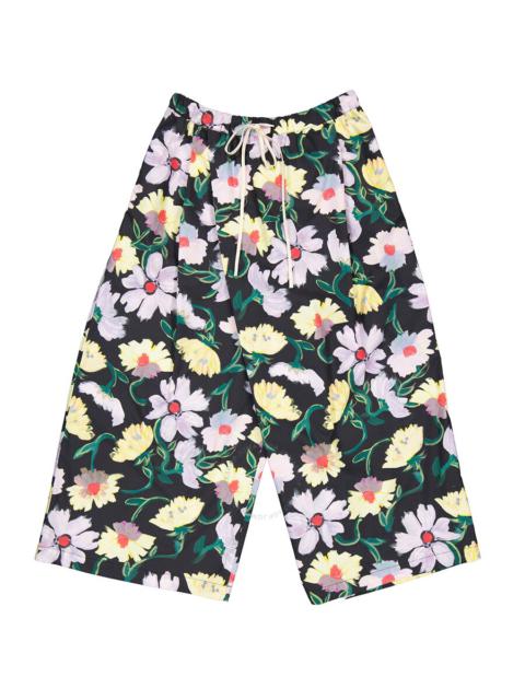 Marni Ladies Floral-print Cropped Trousers, Brand Size 42 (US Size 10)