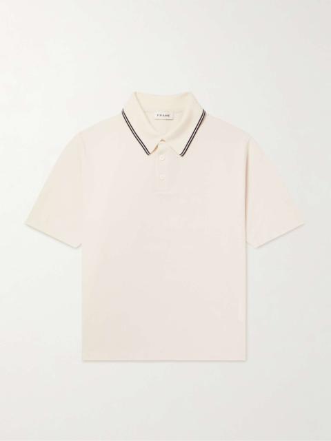 Striped Cotton-Piqué Polo Shirt