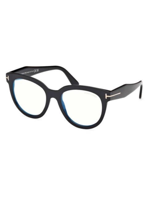 TOM FORD Tom Ford Blue Light Block Butterfly Ladies Eyeglasses FT5987-B 001 52