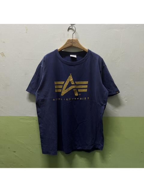 ALPHA INDUSTRIES Sunfaded Vintage Alpha Industries Logo Tees