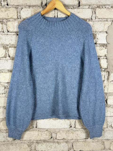 Other Designers Homespun Knitwear - Archives High Neck Mohair Knitwear Blue