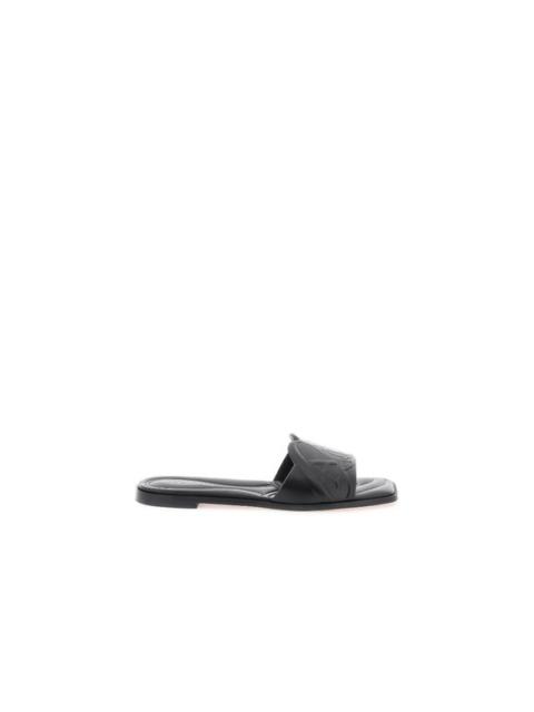 Alexander mcqueen leather slides with embossed seal logo Size EU 36 for Women