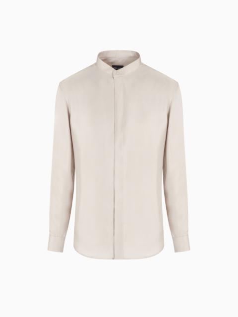 GIORGIO ARMANI Slim-fit, silk-twill shirt