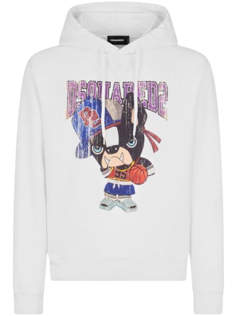 DSQUARED2 graphic-print cotton hoodie