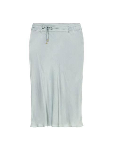 satin midi skirt