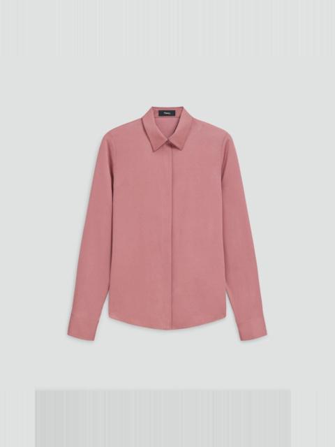 Theory Fitted Shirt in Silk Georgette