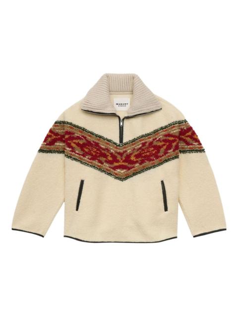 Isabel Marant Étoile Marner graphic-stripe fleece sweater