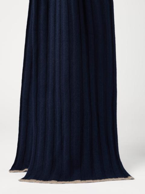Brunello Cucinelli Cashmere rib knit scarf