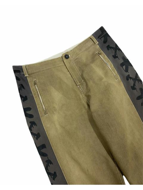 Other Designers Eric Haze Reconstructed Side Print Art Pants