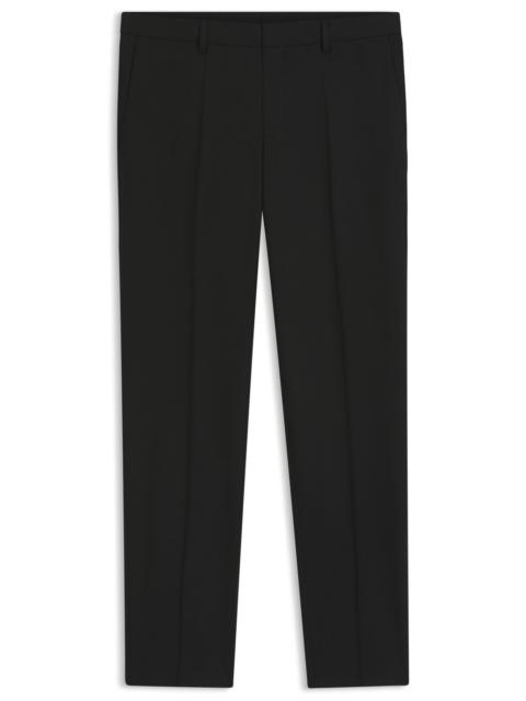 HUGO SLIM-FIT TROUSERS IN WOOL-BLEND POPLIN