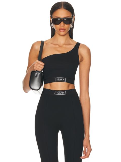 VERSACE One Shoulder Sports Bra