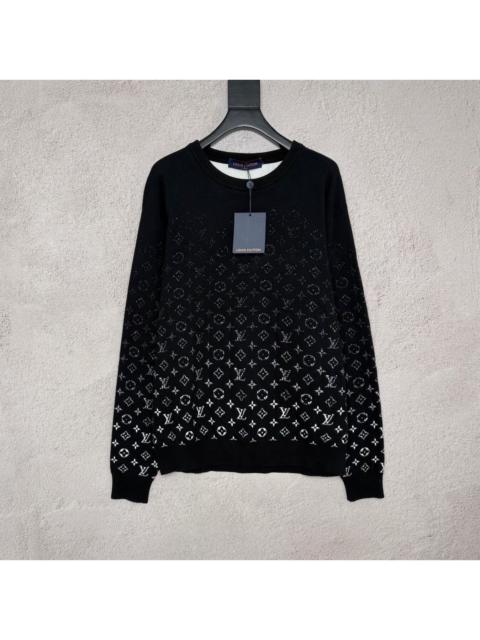 Louis Vuitton Louis Vuitton Monogram Black and white gradient LOGO knit pullover sweater