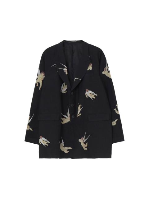 Yohji Yamamoto Angel Pattern Double Front Jacket 'Black'