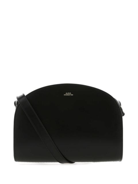 A.P.C. A.P.C. Women Black Leather Demi Lune Shoulder Bag