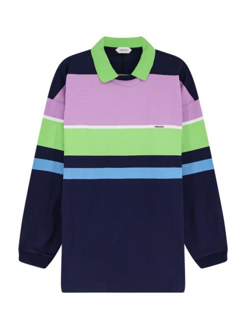 VERSACE Multicolor Stripes Cotton Sweatshirt