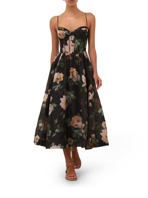 Zimmermann LUNA CORSET MIDI DRESS