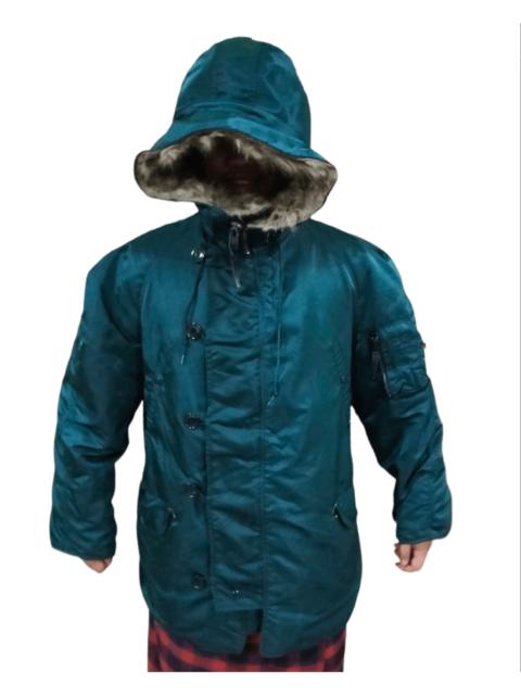 ALPHA INDUSTRIES Vintage Alpha Industries Jacket Type N-3B Fur Hoodie