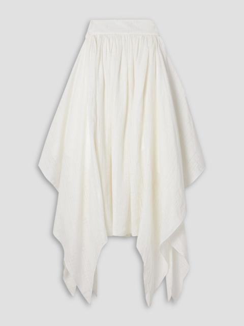 Other Designers Lucia asymmetric linen midi skirt