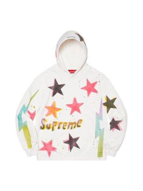 Supreme Gonz Stars Hooded Sweatshirt 'White Red Black Yellow' SUP-SS21-452