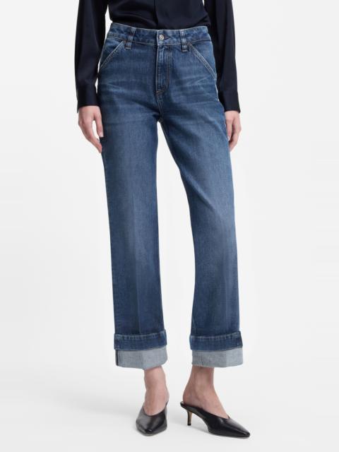 BOSS BOSS Parkway Slim Straight Leg Jeans in Dark Blue at Nordstrom