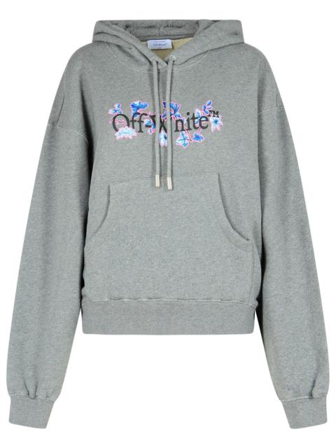 Off-White 'Flower' Grey Cotton Sweatshirt Woman