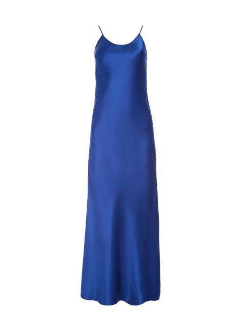 GABRIELA HEARST Jesaba Slip Maxi Dress in Cobalt Silk Satin
