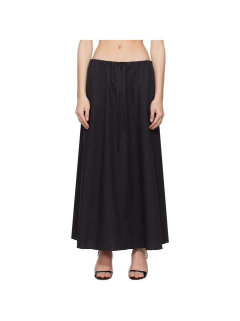 MATTEAU Black Drawcord Maxi Skirt