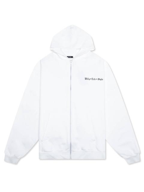 WILLY CHAVARRIA WILLY LIFE STYLE HOOLIGAN ZIP THROUGH - WHITE