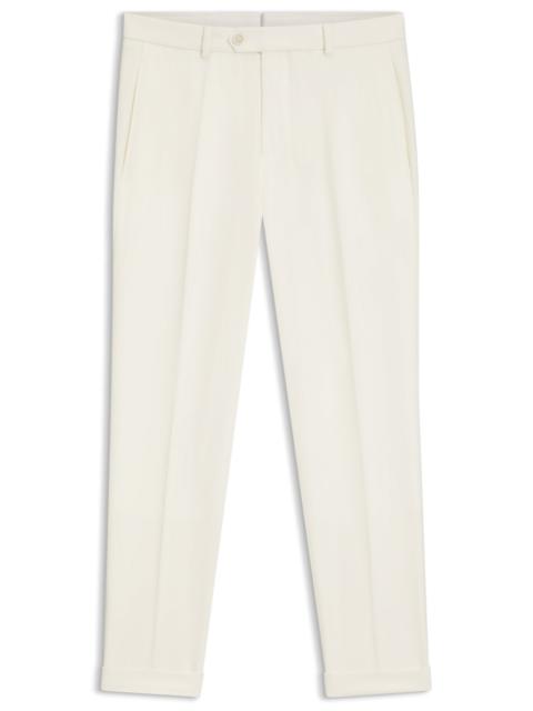 BOSS TAPERED-FIT TROUSERS IN VIRGIN WOOL AND COTTON