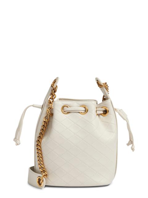 SAINT LAURENT Saint Laurent Cassandre Quilted Leather Bucket Bag in Blanc Vintage at Nordstrom