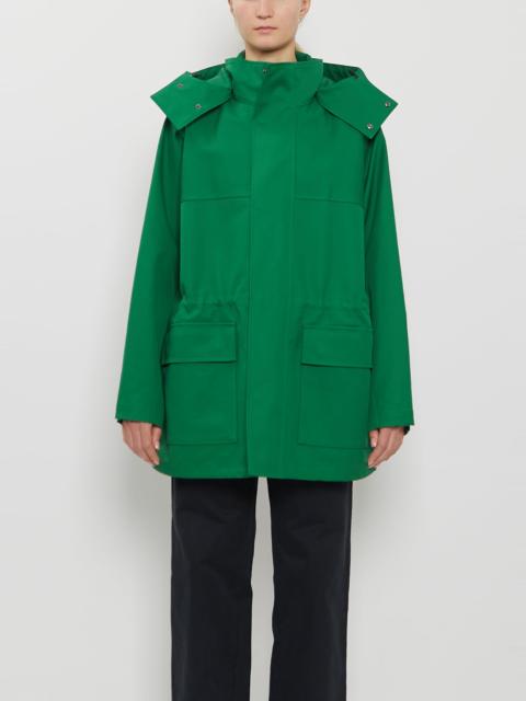 AURALEE Bonded Cotton Gabardine Blouson — Green
