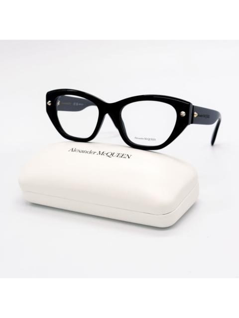 Alexander McQueen NEW ALEXANDER MCQUEEN EYEGLASSES AM0410O 001 CAT EYE BLACK W