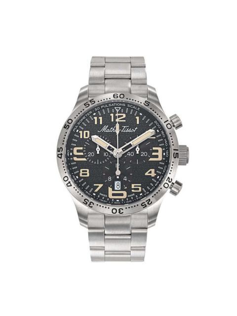 Other Designers Mathey-Tissot Type 21 Titanium Chronograph Quartz Black Dial Men's Watch H1821CHT3
