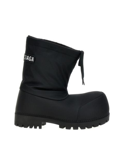 Black Nylon Alaska Ankle Boots