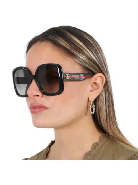 GUCCI NEW GUCCI SUNGLASSES GG0713S 006 BLACK OVERSIZED WOMEN