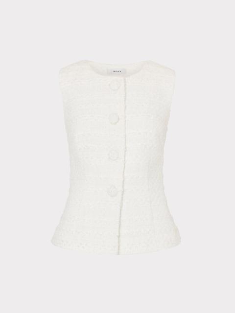 MILLY Bryn Tweed Top