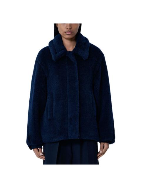 Max Mara MAX MARA Wool/Silk Navy Coat New & Authentic (Women's size:I