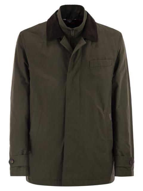 Other Designers Fay Men Short Morning Raincoat In Cotton And Nylon Faille