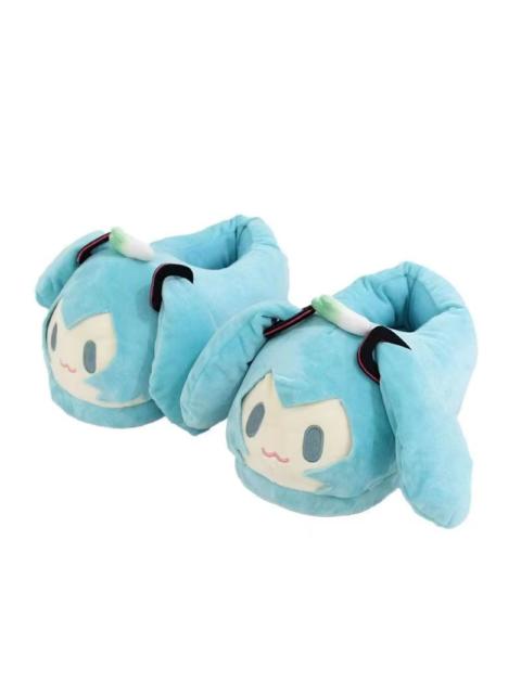 Other Designers Cute Anime Hatsune Miku Blue Kawaii Plush Indoor Slippers Adult Kids Warm Shoes Home