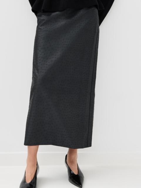 RÓHE Ostrich Satin Column Skirt