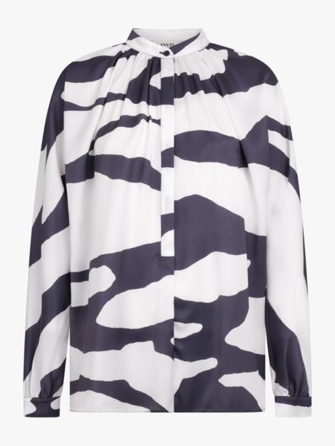 Lanvin ABSTRACT PRINT L/S BLOUSE | WHITE/BLACK