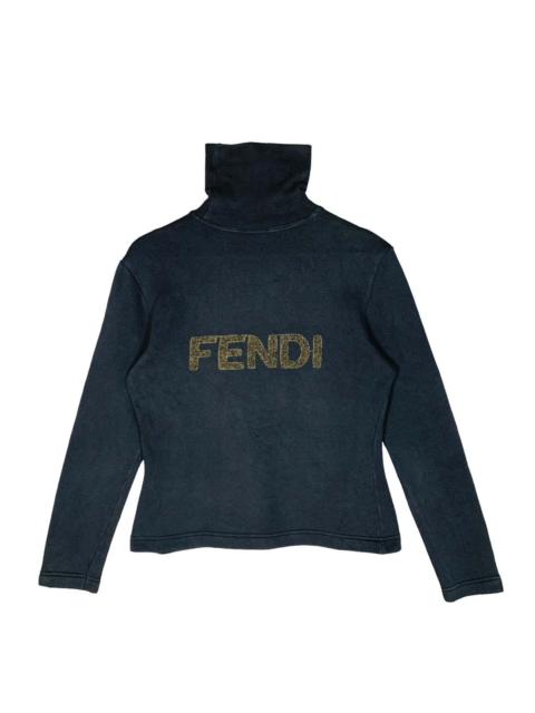 FENDI Fendi Big Logo Women Turtleneck Sweatshirt Size 40/42