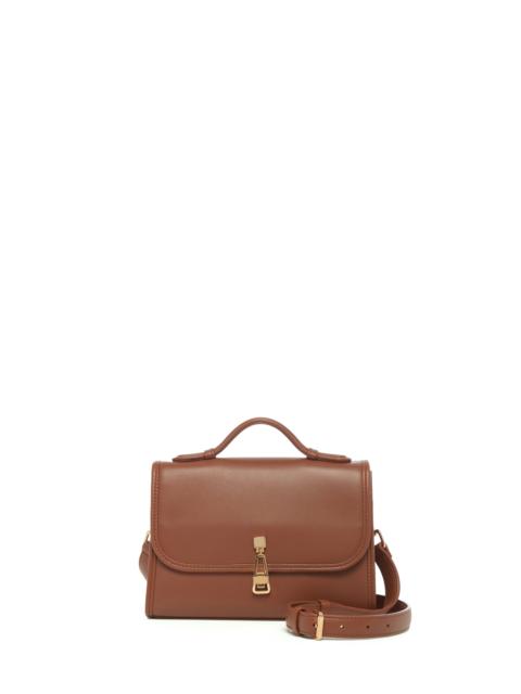 GABRIELA HEARST Small Leonora Flap Bag in Cognac Nappa Leather