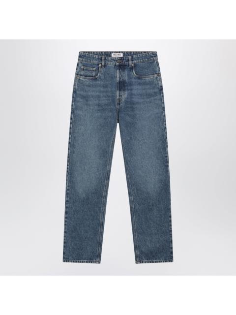 Miu Miu Miu Miu Medium Blue Jeans With Logo Embroidery Women
