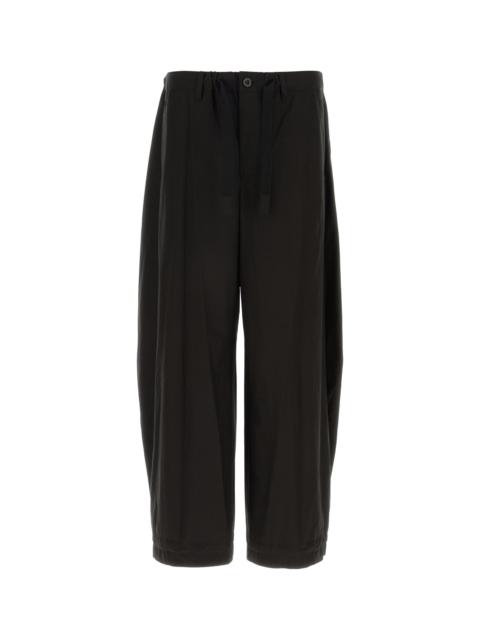 sacai Black cotton wide-leg pant
