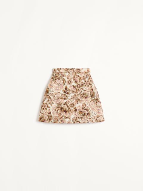 Valentino APRES L'HIVER MATELASSE' ROSE LUREX SKIRT