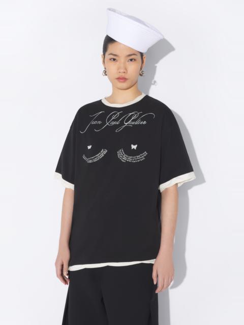 Jean Paul Gaultier THE OVERSIZED BLACK “TATTOO POEM” T-SHIRT