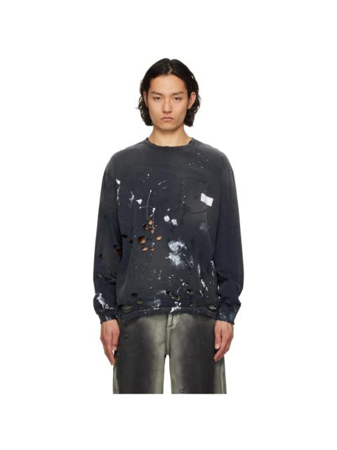 Black Crewneck-P Savage LS T-shirt
