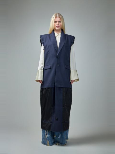 VETEMENTS Deconstructed Sleeveless Lining Coat