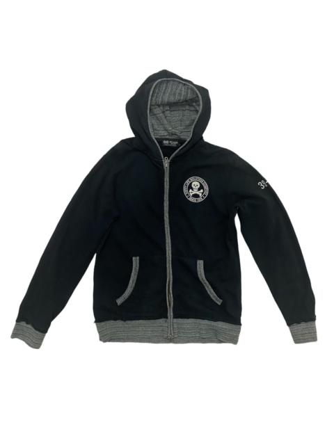 BEAMS PLUS Distressed Skeleton Beams Hearts Zipper Hoodie